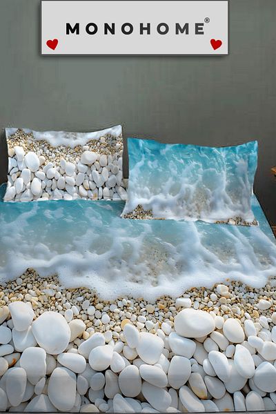 MonoHome 100% Cotton Fitted Sheet Special Design 5D Digital 60 Tell Sahil