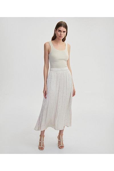 İpekyol Hotfix Printed Fabric Mix Dress