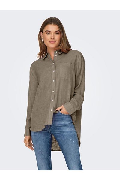 ONLY 15259585 Γυναικείο πουκάμισο Onltokyo L/s Lin Bl Shirt Pnt Noos