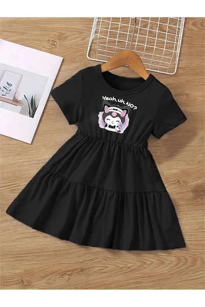 npLStore Kuromi Printed Short Sleeve 3 Piece Children's Dress