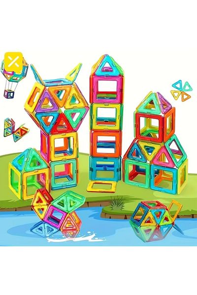 Choice Big Size 38pcs Big Size Magnetic Building Blocks - 3d Stem Educational Constructor Set Toys For Lear