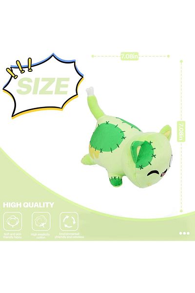 Laibuy Plush toy, cat, green, 25x25 cm Laibuy