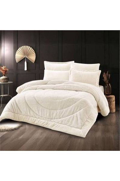 Feather Emma Fur Bedspread Set, 6 Pieces - Fixed Fill