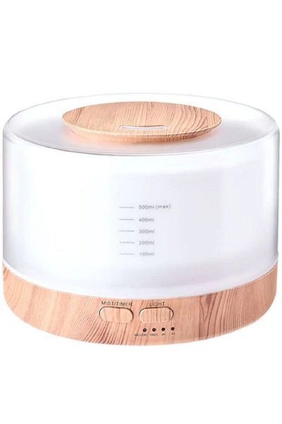 MACVI Difuzor Aromaterapie Macvi® cu Telecomanda, LED 7 Culori si Functie de Umidificator, 500 ml