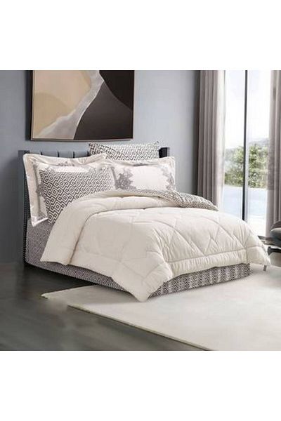 Pearrlla Espen velvet double bedspread, 6 pieces, with fixed filling