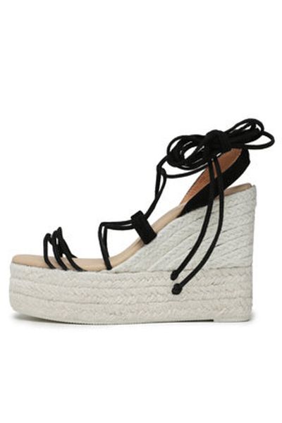Manebi espadrile de damă UP WEDGE ESPADRILE L 8.6 negru