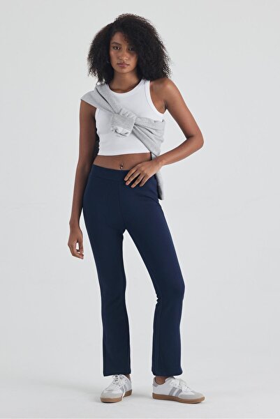 yakamor Femeie Oțel material elastic Latură cu fantă evazat Partea de jos