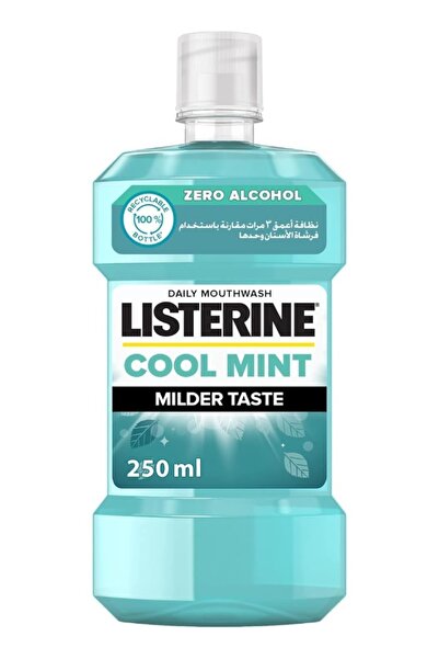 Listerine Cool Mint Daily Mouthwash, Milder Taste, Mint Flavour, 250ml