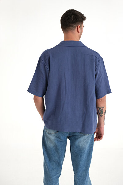 PANCHY CANKY Колекція Desert Soul Короткий рукав чоловіча сорочка – зручний крій, літній мусліновий матеріал