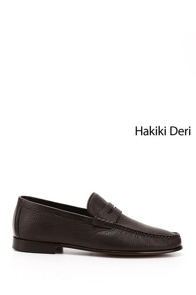 GÖNDERİ(R) Men's Brown Leather Sole Genuine Leather Loafer Shoes