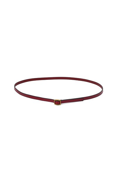 JOLAR. Women's belt, made of genuine leather, thin model, without holes, JOLAR. BZ-29 Red