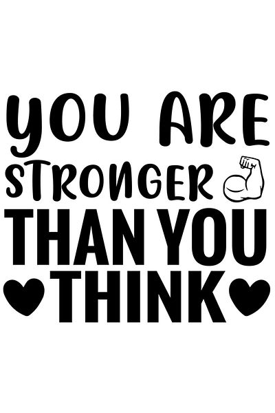 StoryGift Romania Sticker Exterior Cu Inimioare Si Mesajul Motivational "you Are Stronger Than You Think" -