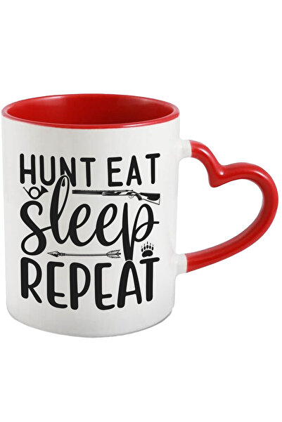 StoryGift Romania Cana cu textul "Hunt, eat sleep, repeat" - vaneaza mananca ...