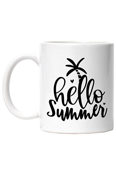 StoryGift Romania Cana Cu Inimioare Si Palmier Cu Salutul "hello, Summer" - B...