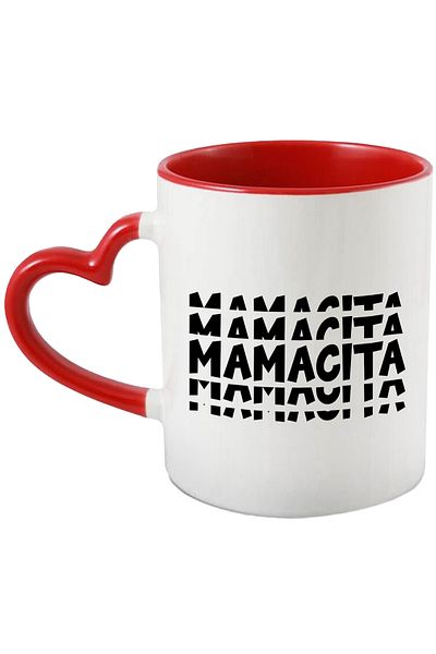 StoryGift Romania Mug for loved and appreciated mothers with "Mamacita" - little mommy with Heart Handle R, Cu, STG