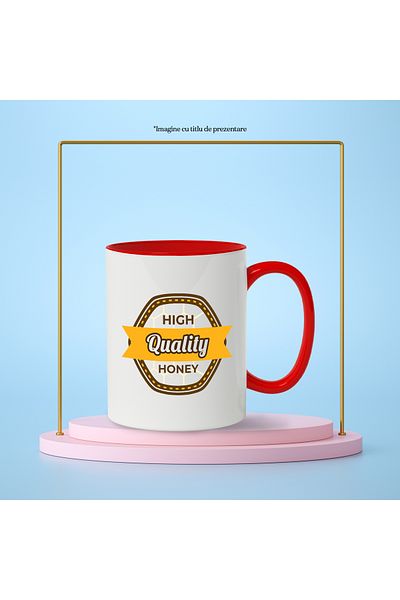 StoryGift Romania Mug With Message In English High Quality Honey, Honey, Quality, Honeycomb, Multicolor, With,STG