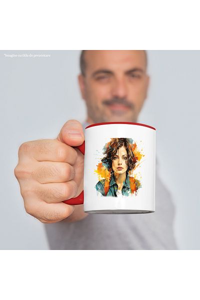 StoryGift Romania Jennifer Connelly Mug, Actress, Movie Lovers, Multicolor 330 ml, Ceramic, With ,STG