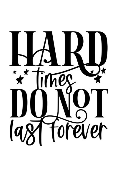 StoryGift Romania Sticker Eticheta 40CM Exterior cu mesajul "Vremurile difici...