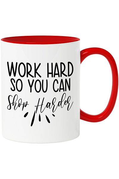 StoryGift Romania Mug with the message "Work hard so you can do even more buy, With ,STG