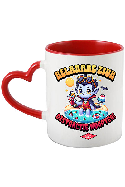 StoryGift Romania Cana Relaxare Ziua, Distractie Noaptea! Vampir Plaja, 330ml...