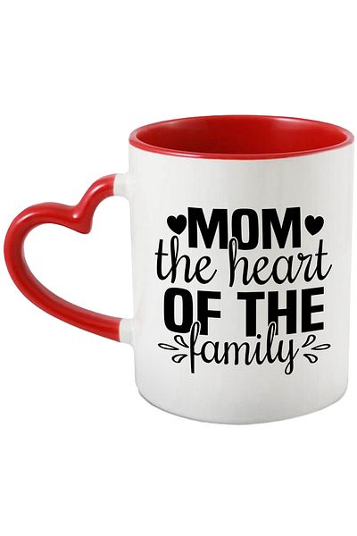 StoryGift Romania Mug for a much loved mother who represents the heart of a family - little heart, With, STG.