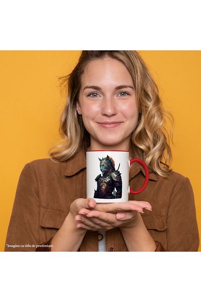 StoryGift Romania Futuristic Robot Cat Portrait Mug, Custom Metal Robot, Fioro Cat, With,STG
