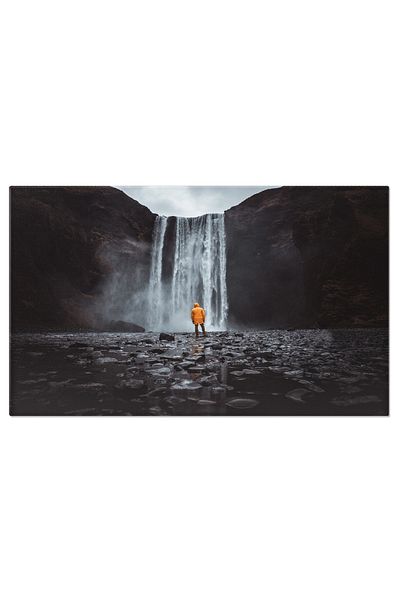 StoryGift Romania Tablou Canvas Cascada Si Minunile Islandeze, Frumusetea Naturii, Aventura, Natura, Peisaj 2467