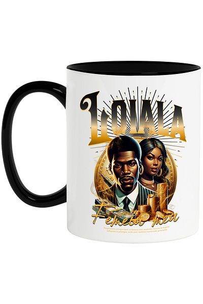 StoryGift Romania Mug Rich Couple Loyal Woman Love Money Wealth, 330ml, Ceramic with Black Handle, With ,STG