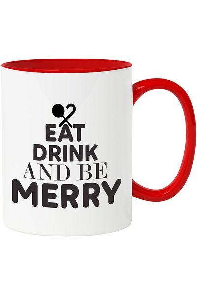 StoryGift Romania Mug with the text in English "Eat, drink and be merry" - eat, drink and be merry c, With ,STG
