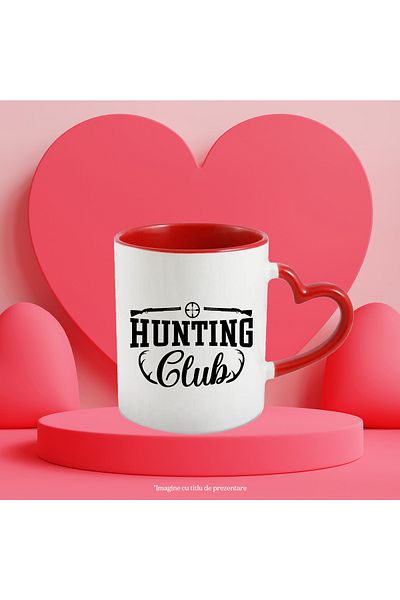 StoryGift Romania Mug for hunting enthusiasts with the text "Hunting club" - hunting club, with STG.