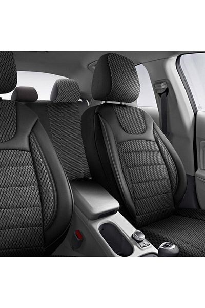 Panda Set Huse Scaune Auto Panda Prestige, Negru-Gri, 11 piese