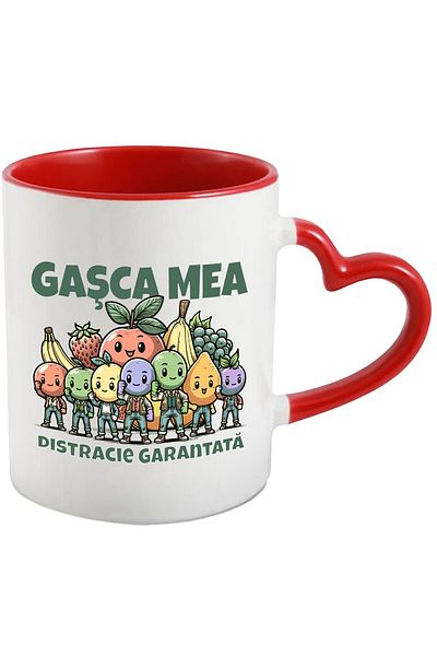 StoryGift Romania My Gang Mug. Guaranteed Fun Colorful Fruits, 330ml, Ceramic with Handle I, With,STG