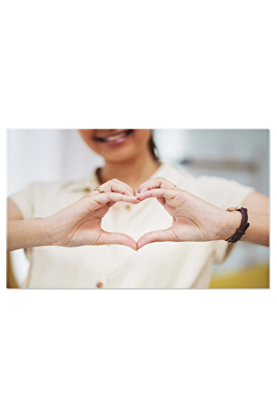 StoryGift Romania Tablou Canvas: Simbolul Iubirii In Mainile Unei Femei - Ini...