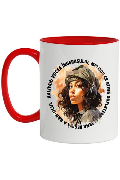 StoryGift Romania Mug With Message Aaliyah Angel Voice R&b, Music, Multicolor 330 ml, Ceramic, With ,STG