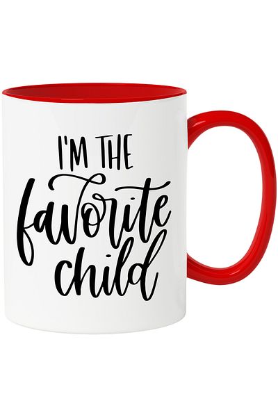 StoryGift Romania Mug With Text I'm Your Favorite Child, Family, Parents, Ceramic, 330ml, with Ro Handle, With, STG