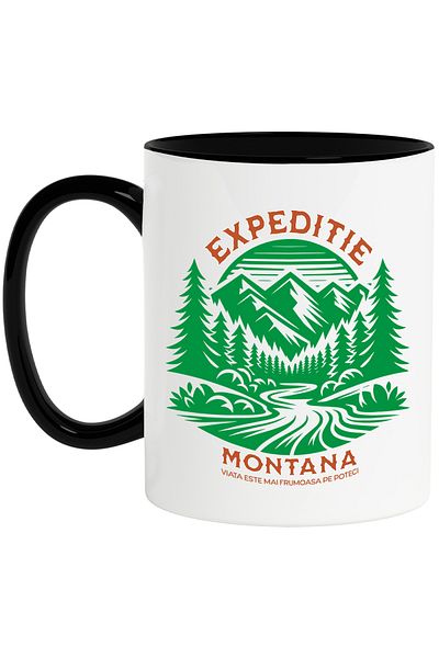 StoryGift Romania Mountain expedition mug life is more beautiful on trails, nature, camping, mountains, With, STG