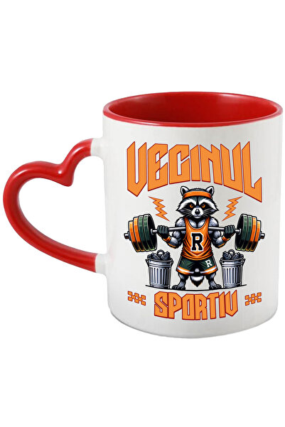 StoryGift Romania Cana Scons Ridicand Greutatii Vecinul-sportiv, 330ml, Ceram...