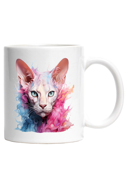 StoryGift Romania Cana Cu Cap De Pisica, Sphynx, Abstract, Vopsea, Ilustratie...