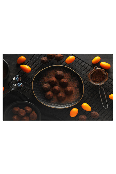 StoryGift Romania Tablou Canvas Rafinament Dulce Trufe De Ciocolata, Un Concept Delicios De Desert Festiv, Ideal