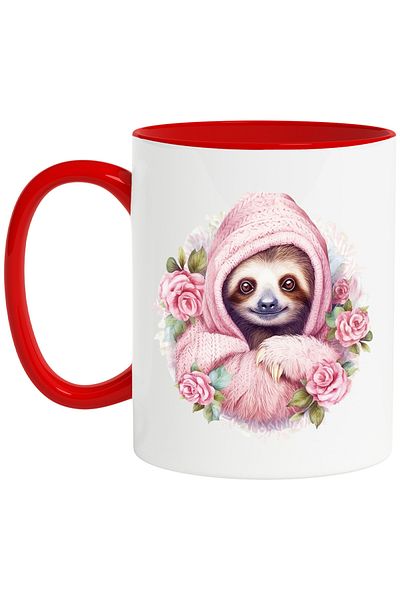 StoryGift Romania Sloth animal mug | illustration | thickly dressed | cold | popcorn | r, Cu ,STG