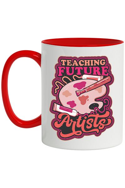 StoryGift Romania Mug with English Message Teaching Future Artists, Paint Tubes, Brush, Multic, With,STG