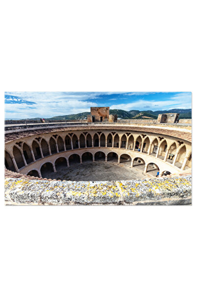 StoryGift Romania Tablou Canvas Castelul Bellver Din Palma De Mallorca Arhite...