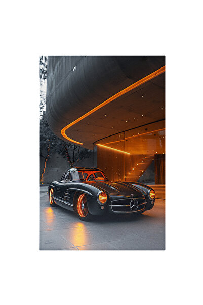 StoryGift Romania Tablou Canvas Masina De Colectie Mercedes Negru Pasionati D...