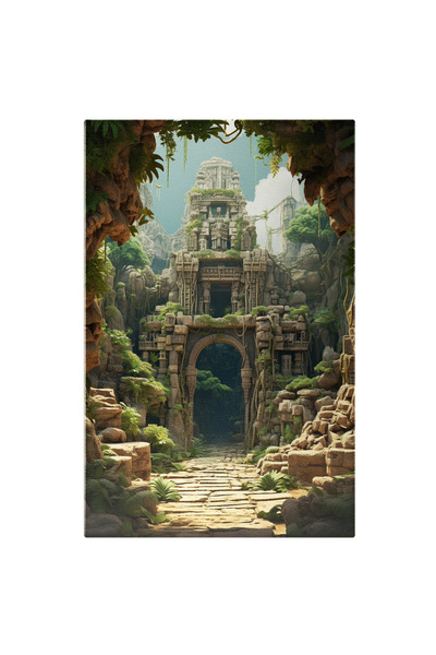 StoryGift Romania Tablou Canvas: Ruinele Unui Templu Antic Intr-o Jungla Mist...