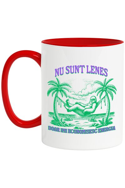 StoryGift Romania Gorilla in Beach Hammock Mug Funny Text I'm Not Lazy I'm Just Saving My Energy, With ,STG