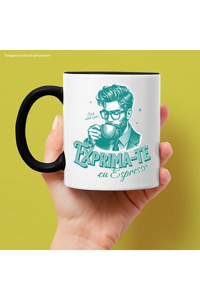 StoryGift Romania Express yourself with Espresso coffee mug businessman is tough, 330ml, Ceramic with Handle, With
