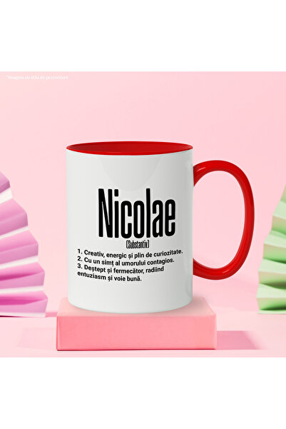 StoryGift Romania Mug With The Name Nicolae, With Motivational Message, Creative, Energetic, Curious, Smart, With ,STG.
