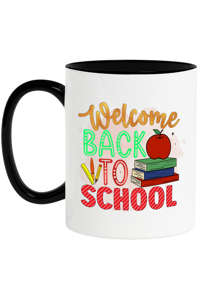 StoryGift Romania Cana cu mesajul "Welcome back to school", ilustratie, scoal...