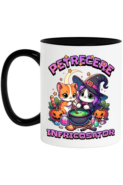 StoryGift Romania Scary witch party mug magic potion cat, 330ml, Ceramic, With,STG