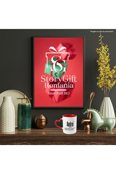 StoryGift Romania Mug With Name Andrei, Determination, Modest, Intelligent, Funny, Personalized, C, With, STG